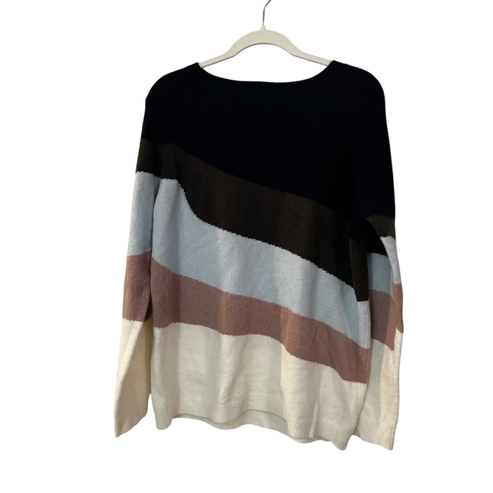 Promesa Multi-Color Striped Long Sleeve Knit Sweater M/L